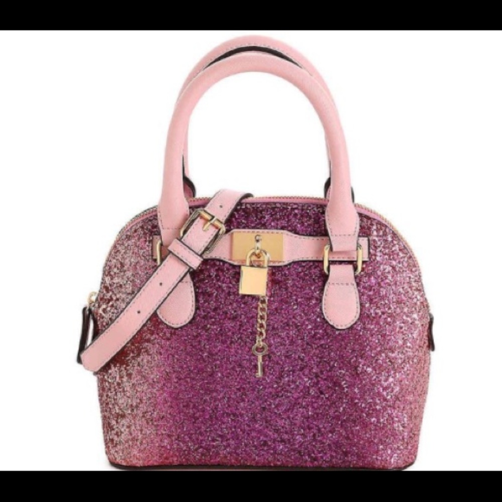 Aldo Sparkling Rose Gold Satchel - Picture 3 of 4